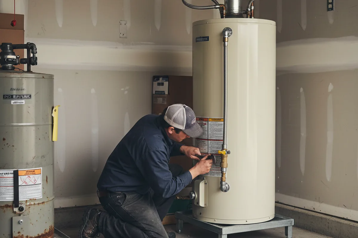 Water heater and shutoff valve replacement in Nineveh