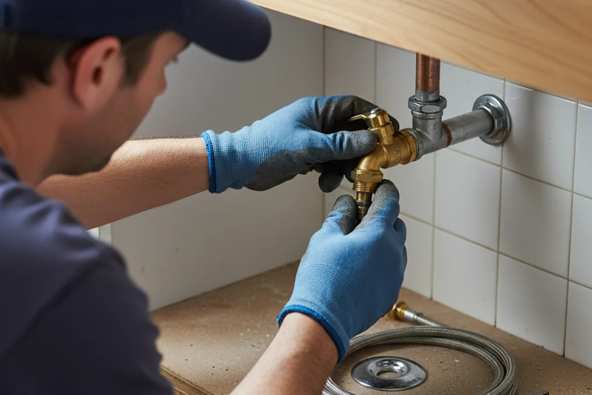 Shutoff valve and fitting work during Faucet and Fixture Repair in Nineveh